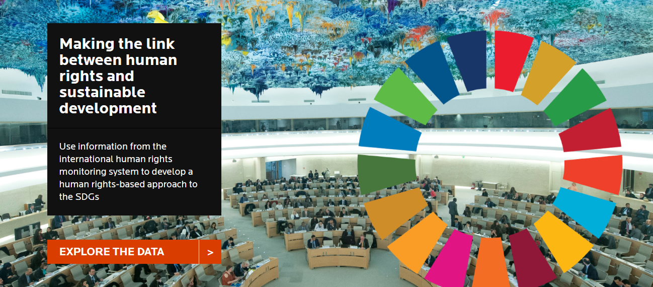 Picture of start page for SDG tool.